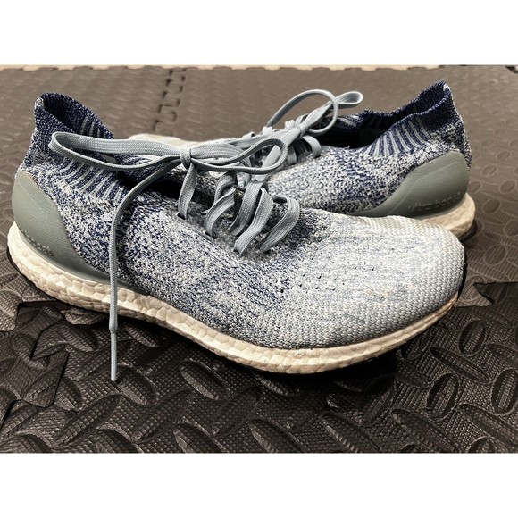 Adidas Mens Ultra Boost Uncaged Gray Light Blue Running Shoes Sneakers Sz 7.5 - Picture 2 of 7